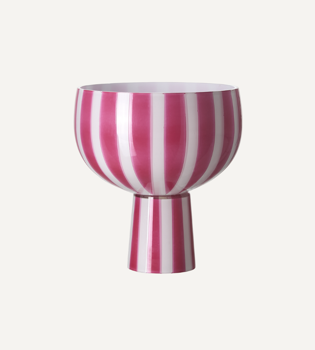 CIRCUS Skål på fot, Rosa/vit