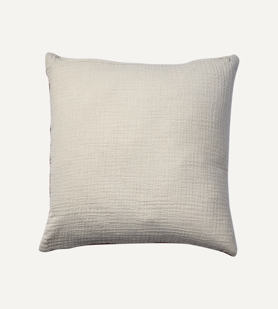 BODIL Kuddfodral, Röd/natur L50xW50