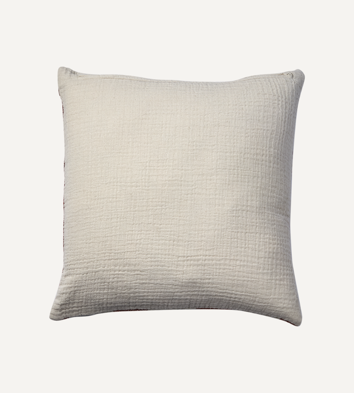 BODIL Kuddfodral, Röd/natur L50xW50