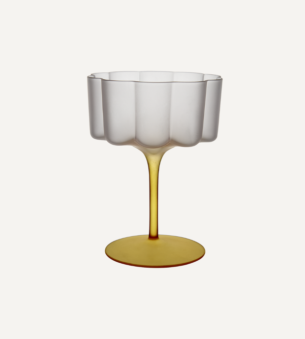 LILLIE Cocktail/dessertglas, Gul 4-PACK