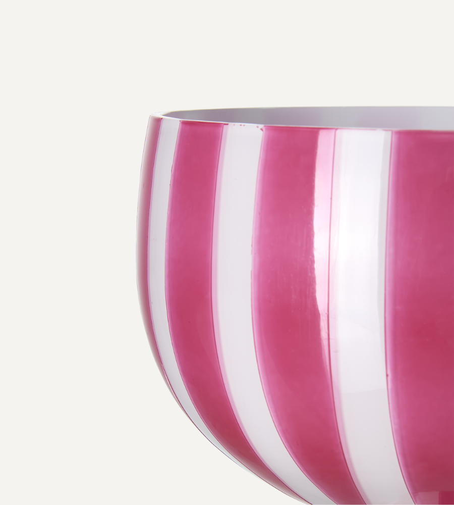 CIRCUS Skål på fot, Rosa/vit