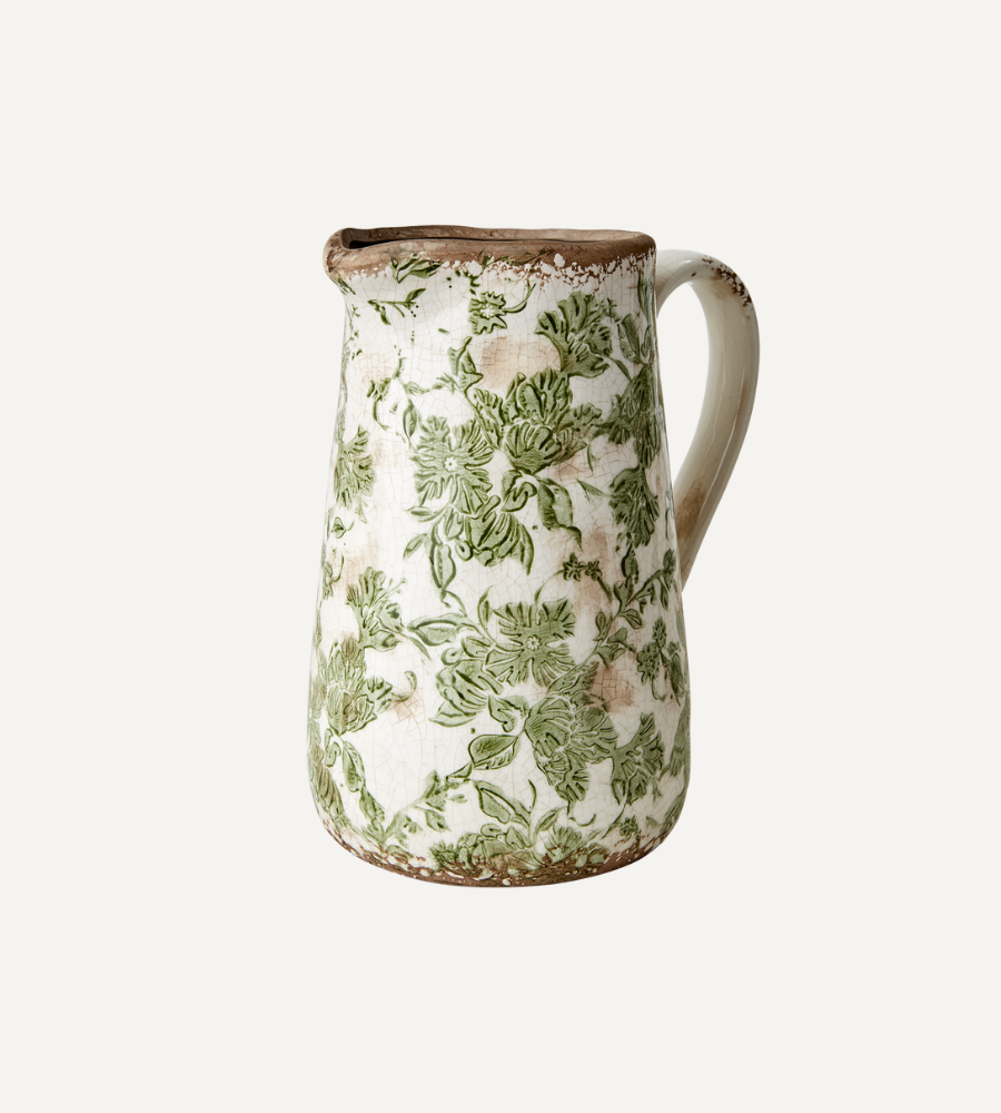 VICTORIA Kanna/kruka M, Vit/grön