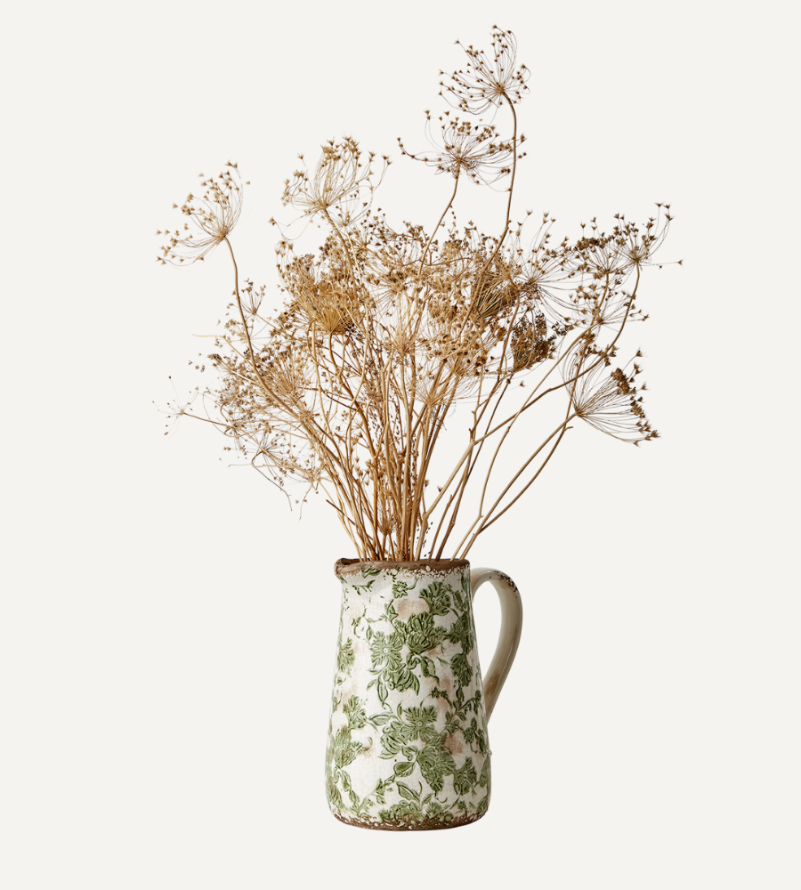 VICTORIA Kanna/kruka M, Vit/grön