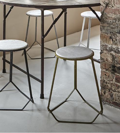 MARCELLO Pall i Järn & Marmor, Svart