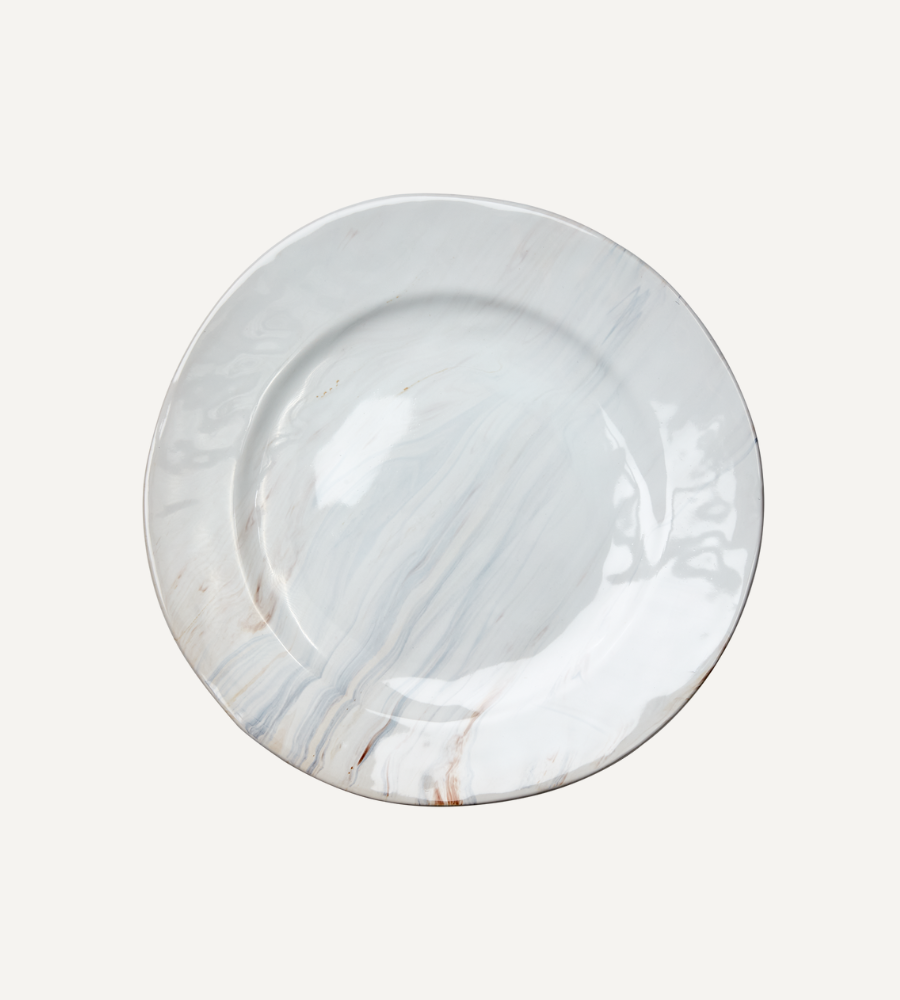 AMELIA Tallrik, Marmorerad Ø37 - 4-PACK
