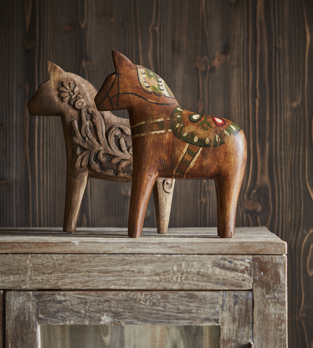 FÅLE Dalahäst, Brun/flerfärgad