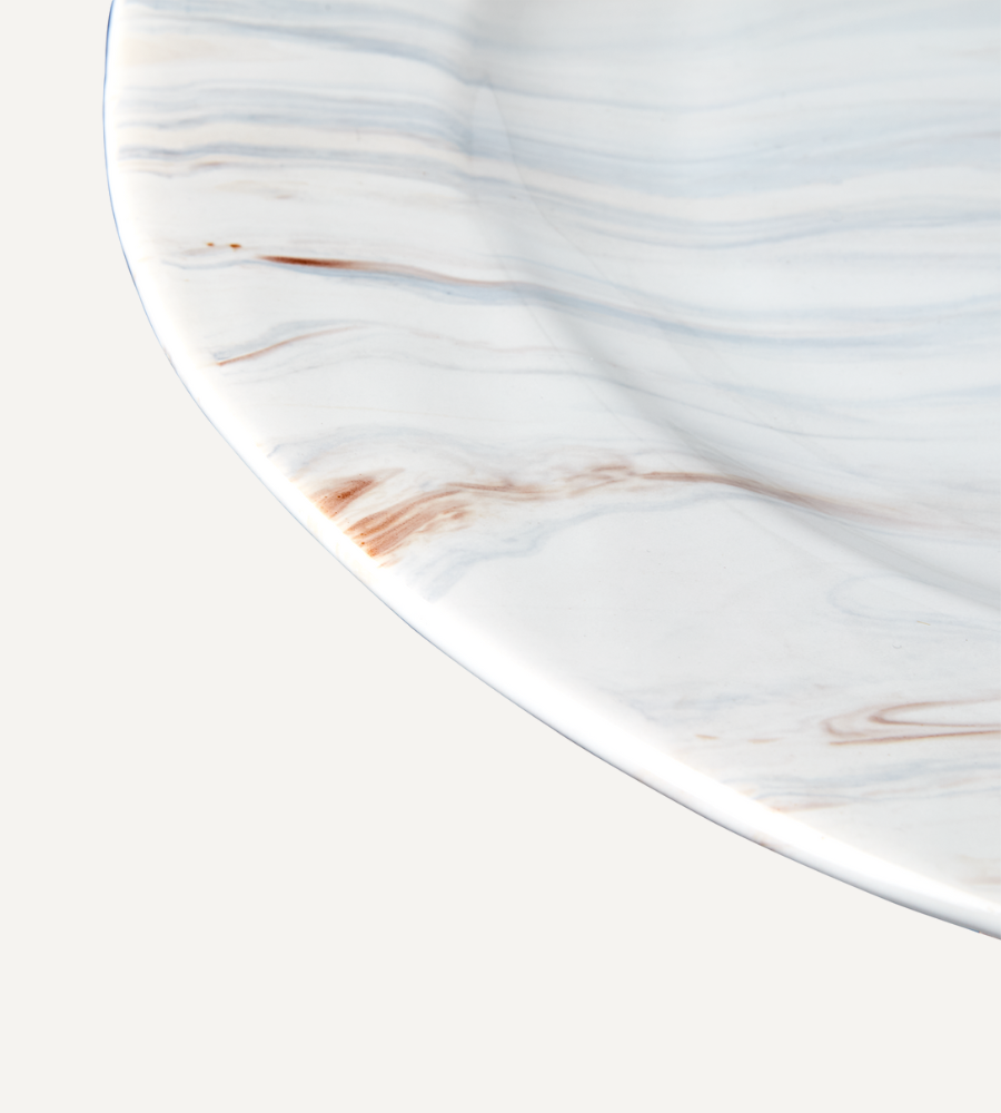 AMELIA Tallrik, Marmorerad Ø37 - 4-PACK