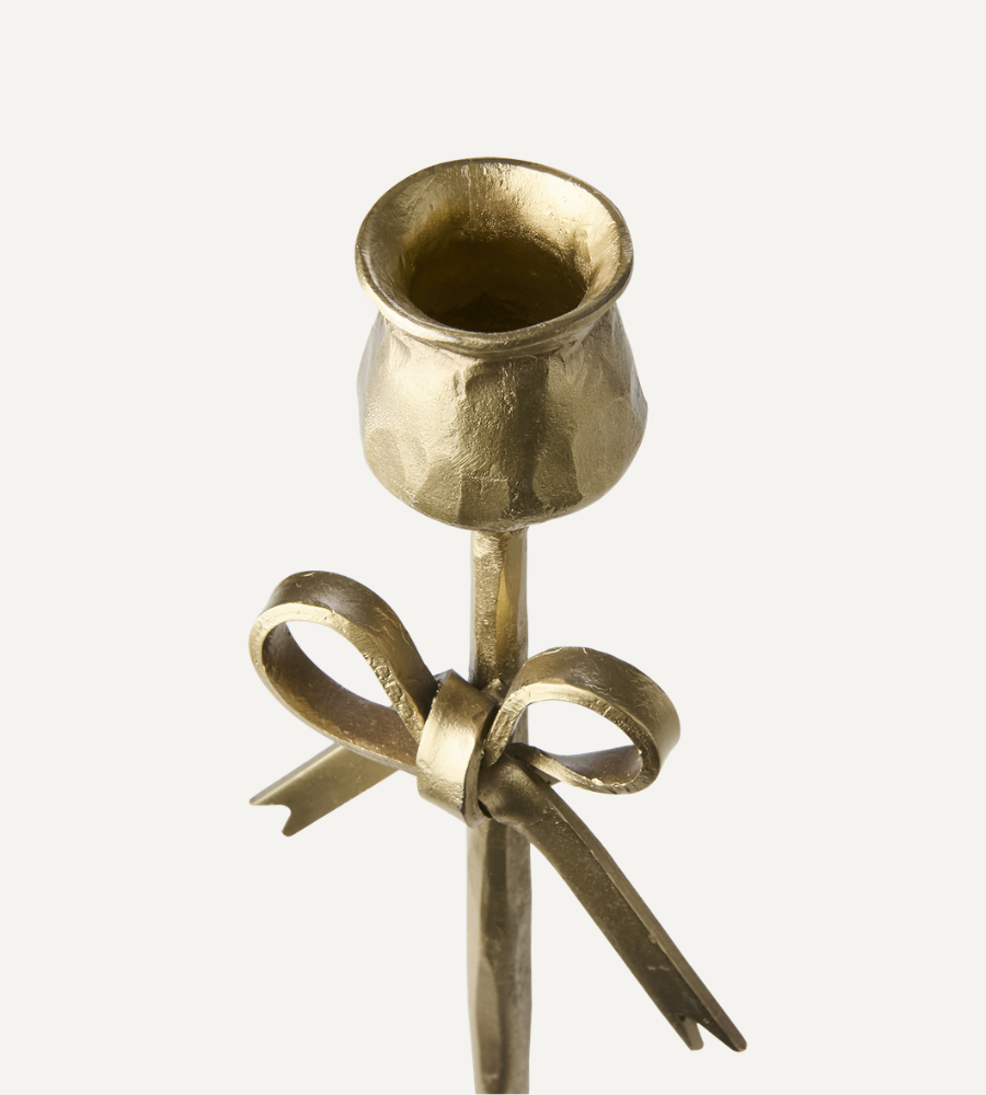 Handgjord Ljusstake, Mässingsfärgad