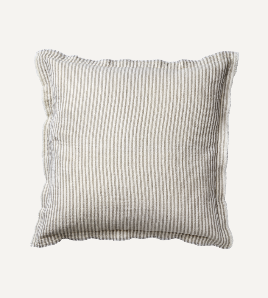 LINE Kuddfodral, Grå/vit 50x50cm