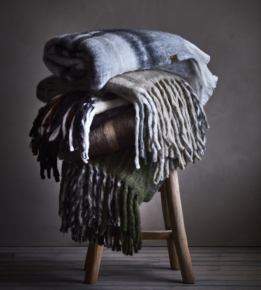 NILLA Filt, Brun/beige/grå 160x130