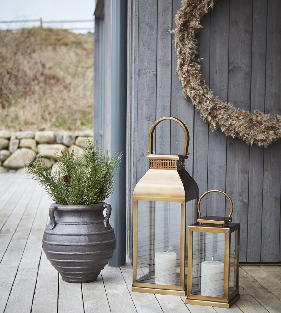 CLINTON Lykta L, Mässingsfärgad