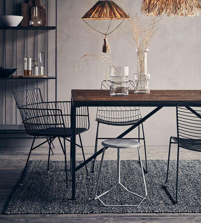 MARCELLO Pall i Järn & Marmor, Vit