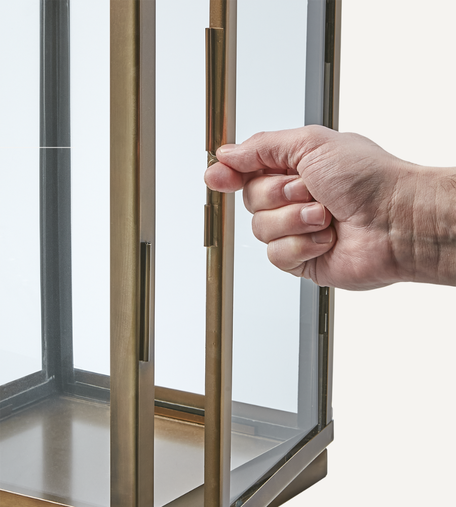 CLINTON Lykta L, Mässingsfärgad