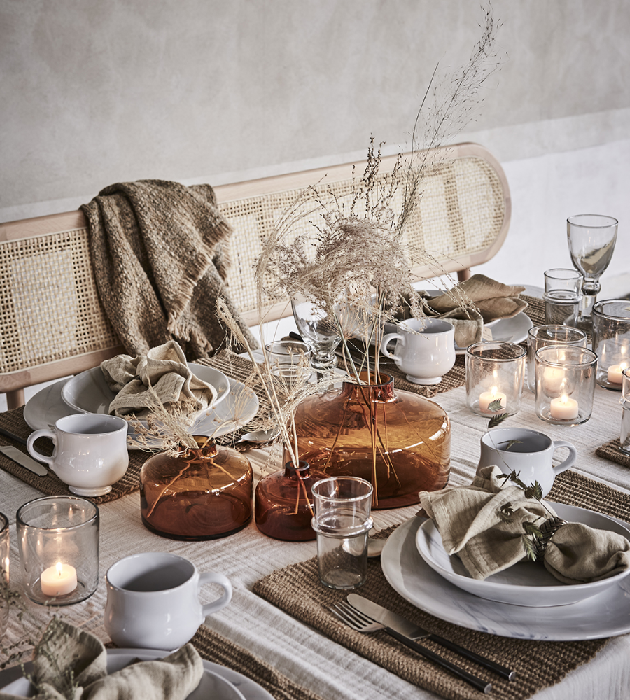 AMELIA Tallrik, Marmorerad Ø31 - 4-PACK