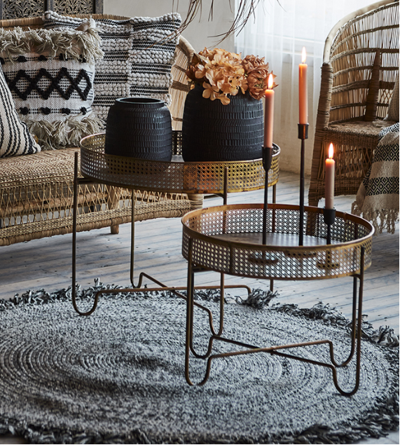 THOMAS Bord M, Mässingsfärgad