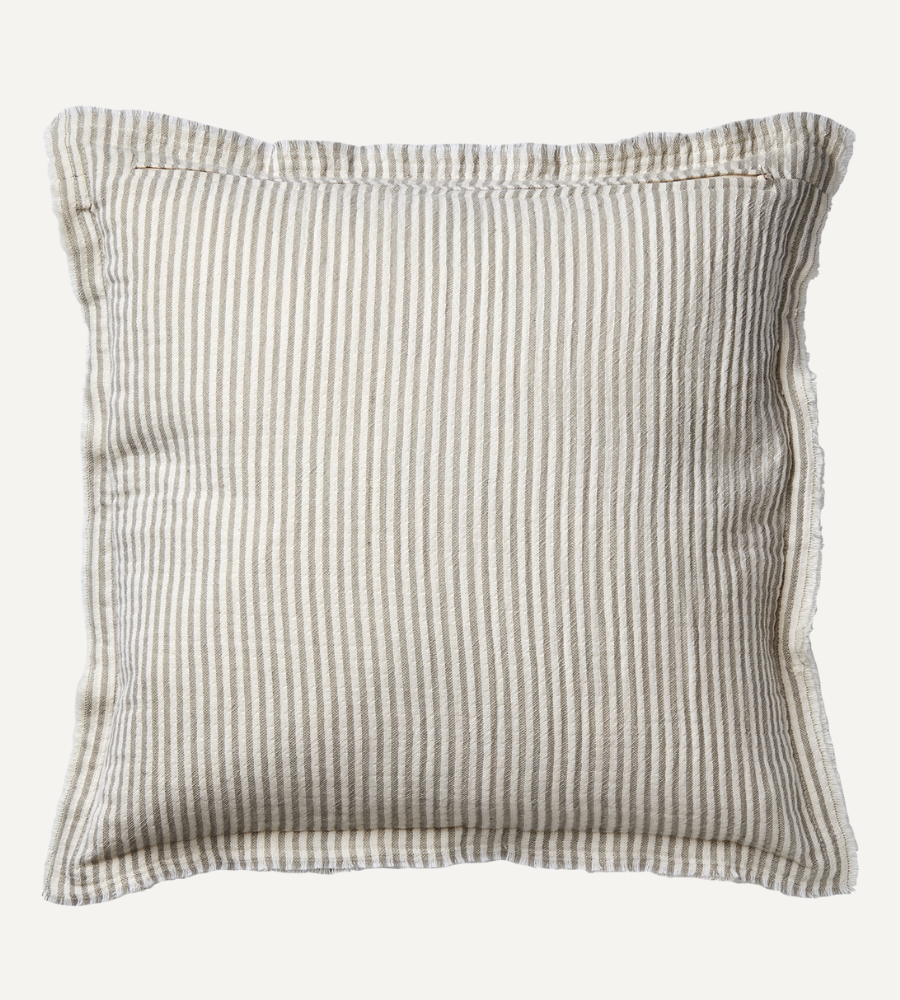 LINE Kuddfodral, Grå/vit 50x50cm