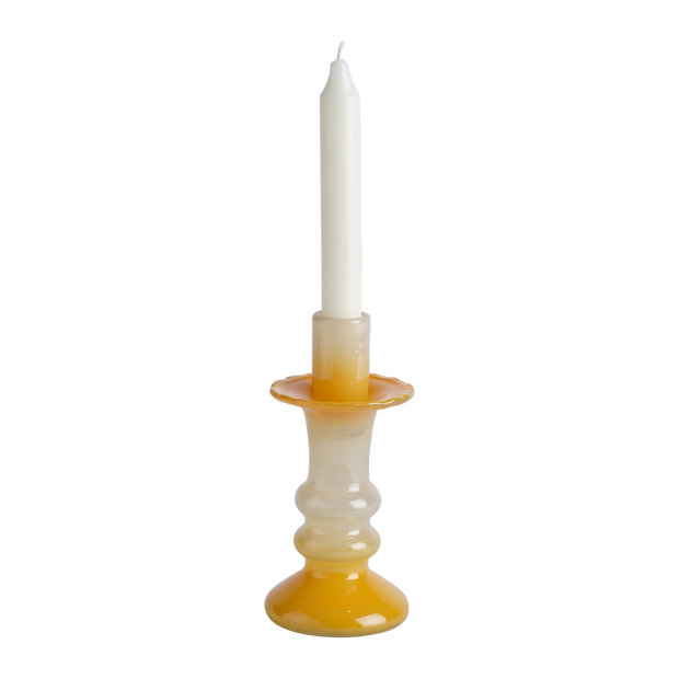 MIMOSA Ljusstake, Elfenben/gul