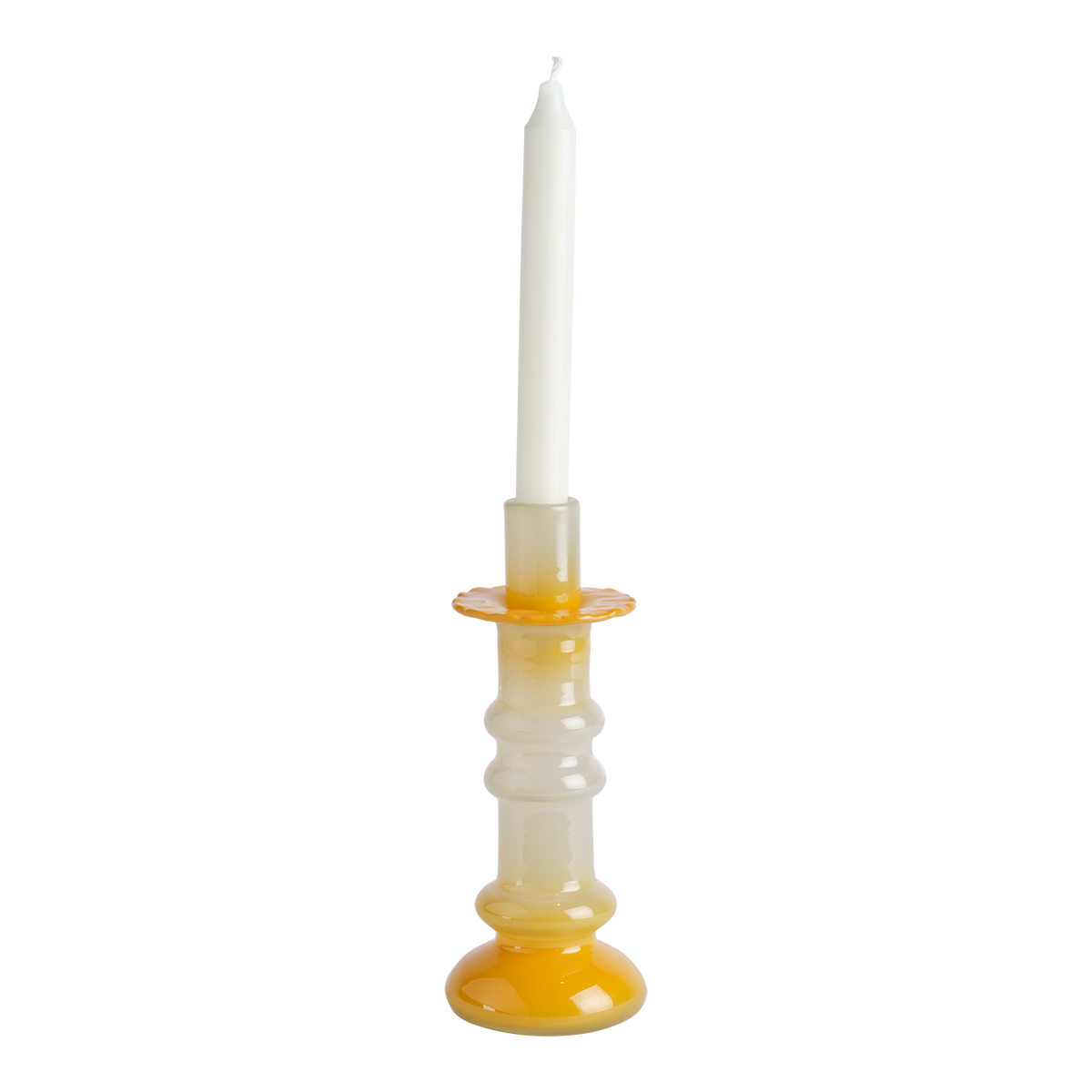 MIMOSA Ljusstake, Elfenben/gul
