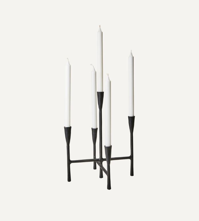 THOR Kandelaber – Handgjord ljusstake i svart järn