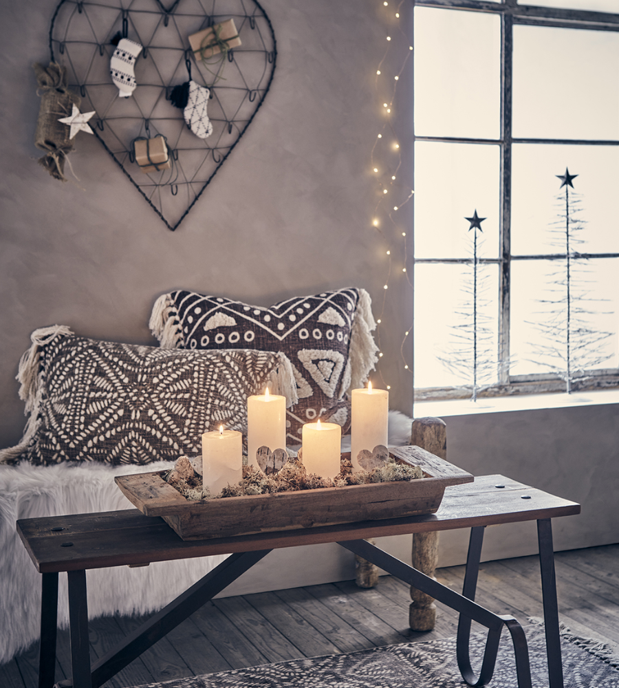 COTE NORD Blockljus, Elfenben Ø7xH15