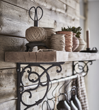 BIND Trådhållare med sax, Svart/natur