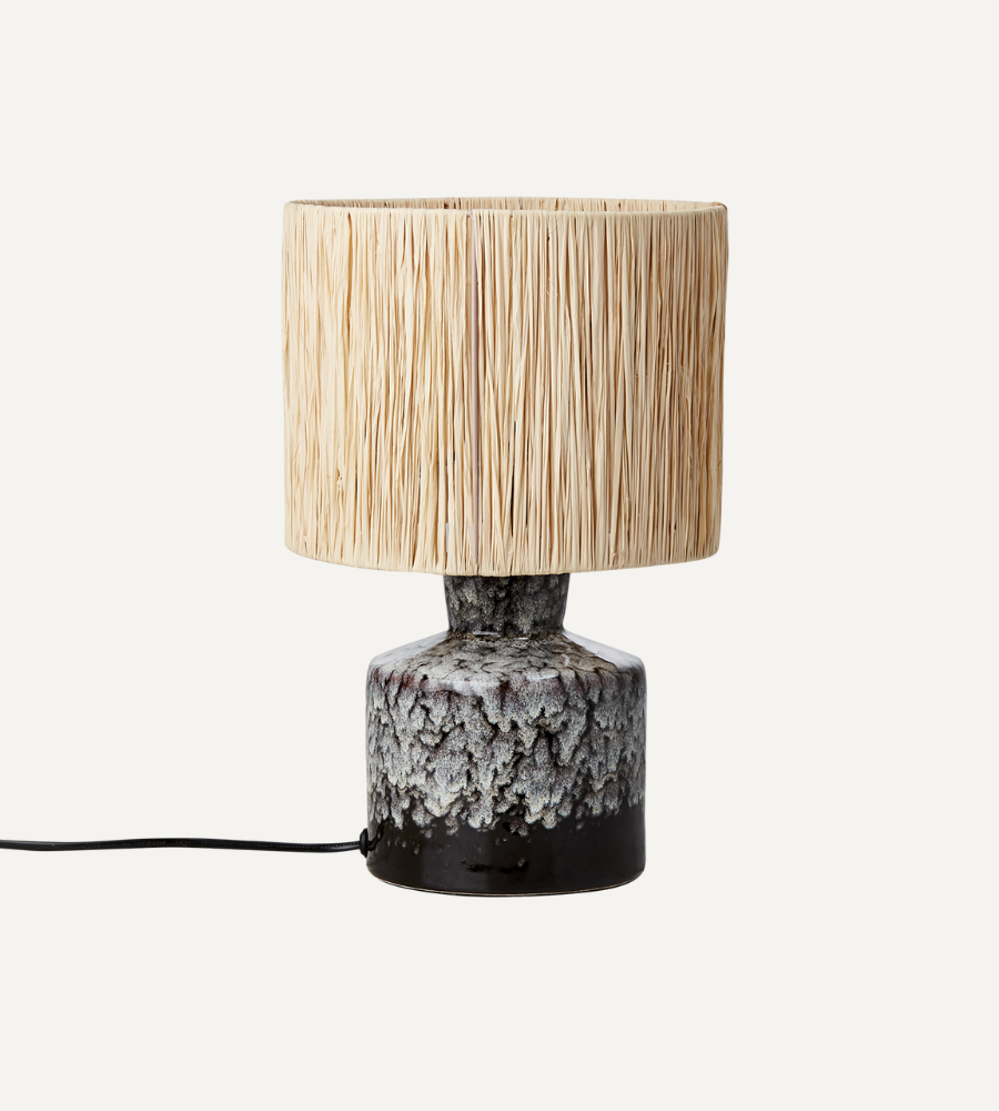 LAVA Bordslampa, Mörkbrun/flerfärgad