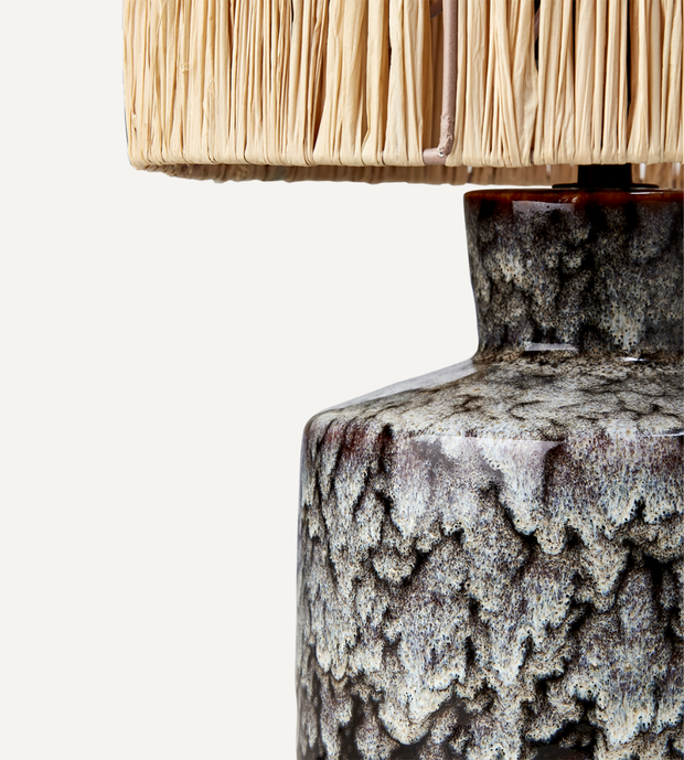 LAVA Bordslampa, Mörkbrun/flerfärgad