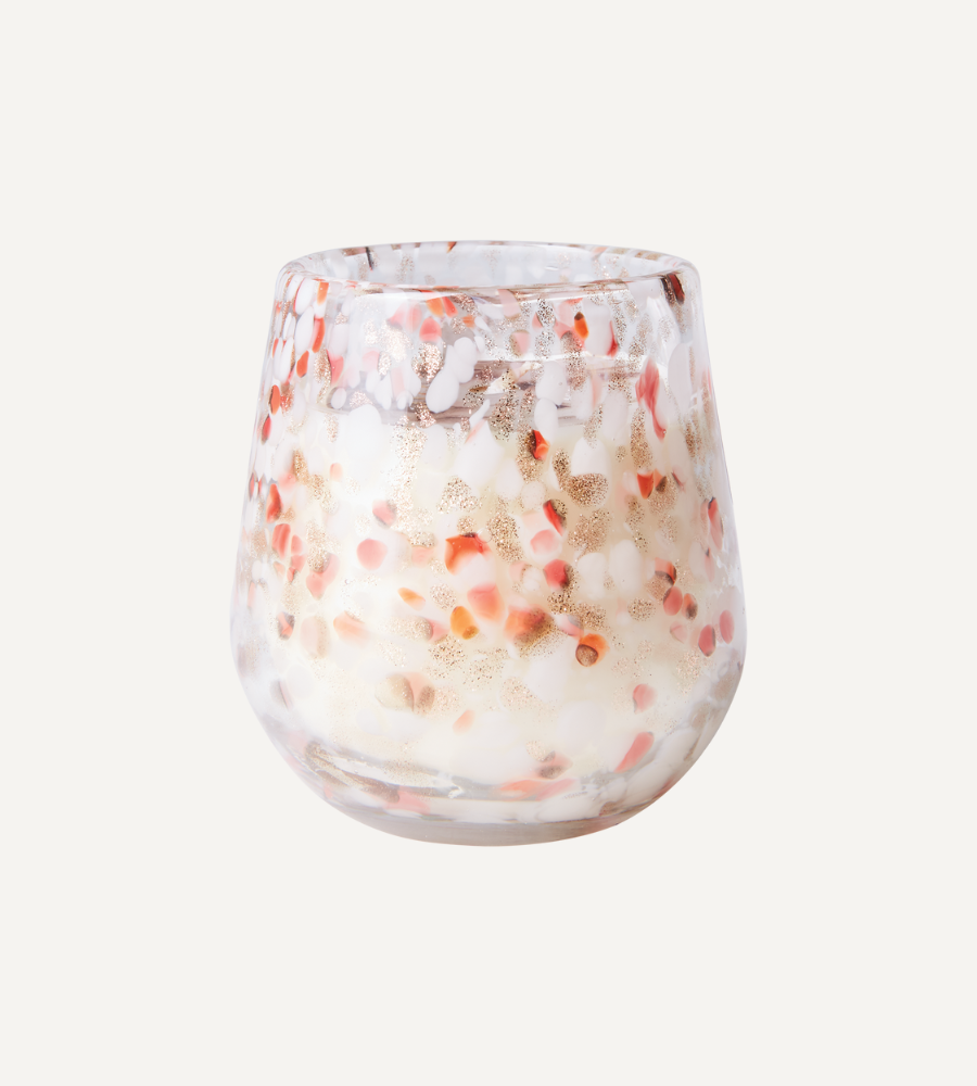 WILD Doftljus Cinnamon, Vit/röd Ø7/9xH10