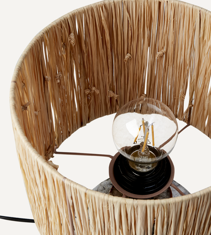 LAVA Bordslampa, Mörkbrun/flerfärgad