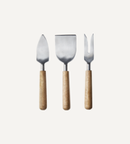 NICO Ostkniv, set om 3, Natur/silverfärgad