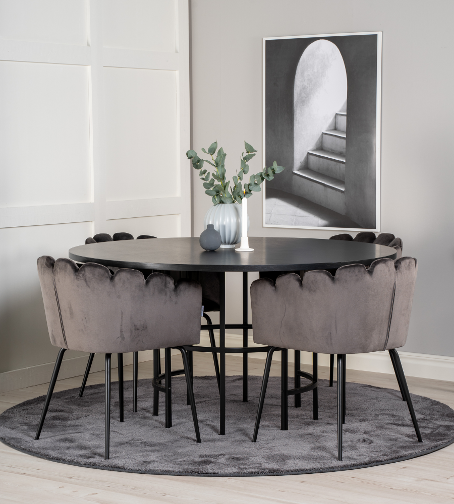 LIMHAMN Matstol Grå