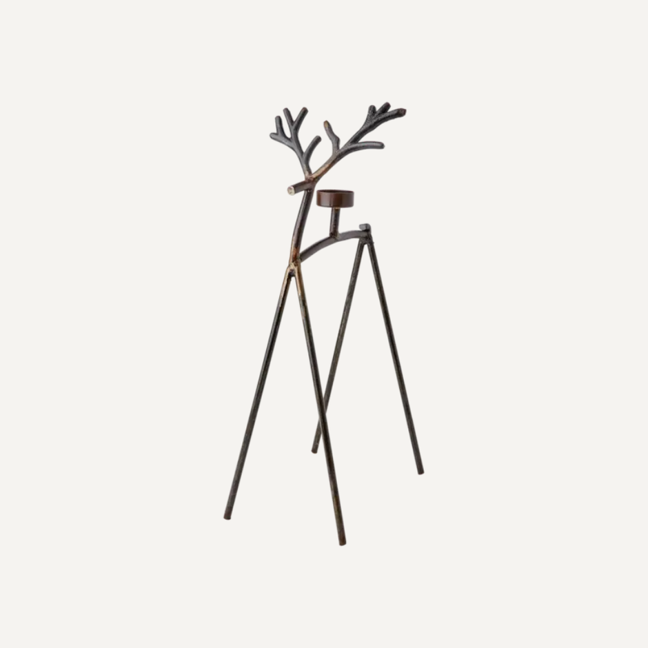 OH DEER Värmeljushållare S, Rost/mässingsfärgad