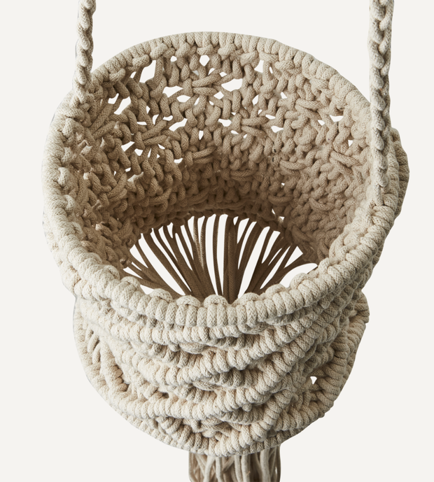 BRAID Hängande korg M, Elfenben