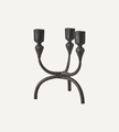 THOR Kandelaber, Svart metall – handgjord ljusstake för tre ljus