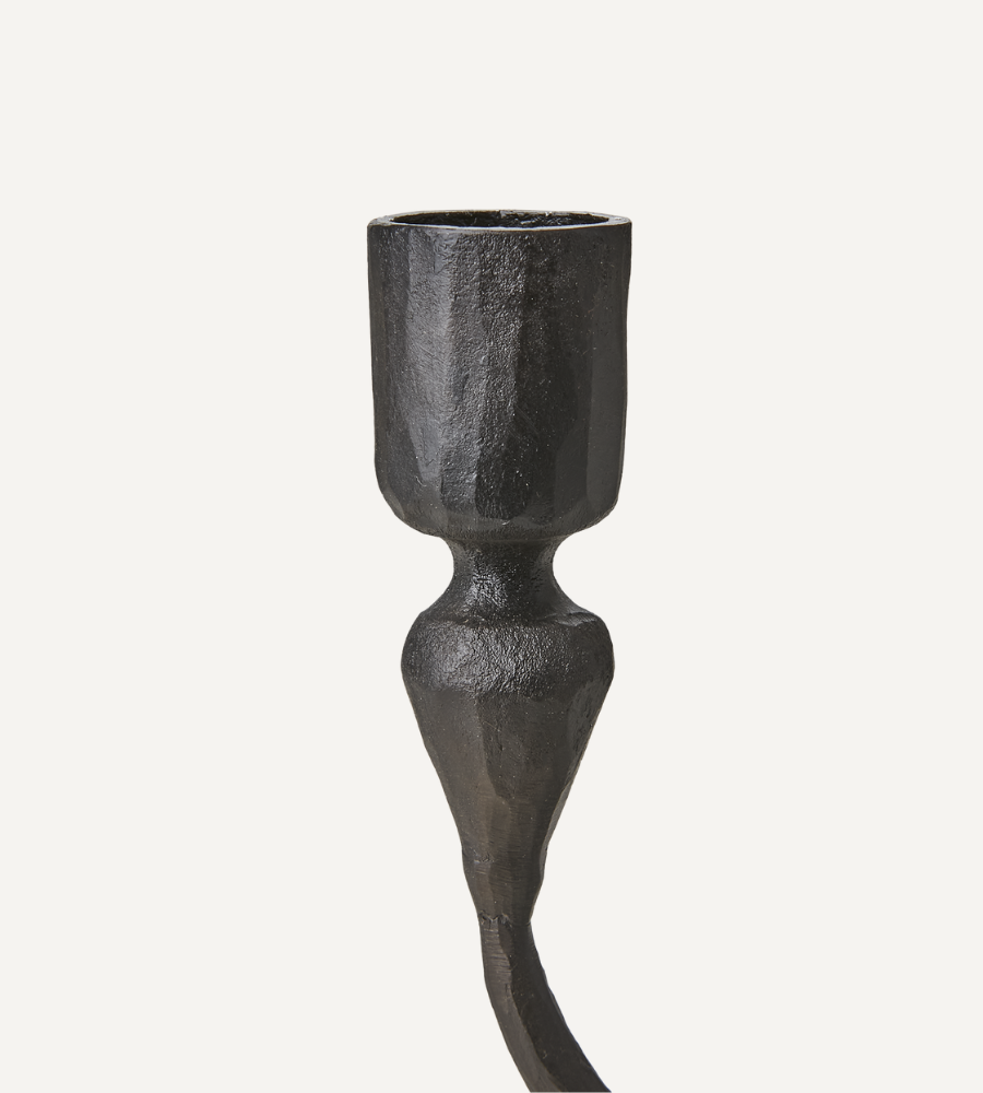 THOR Kandelaber, Svart metall – handgjord ljusstake för tre ljus