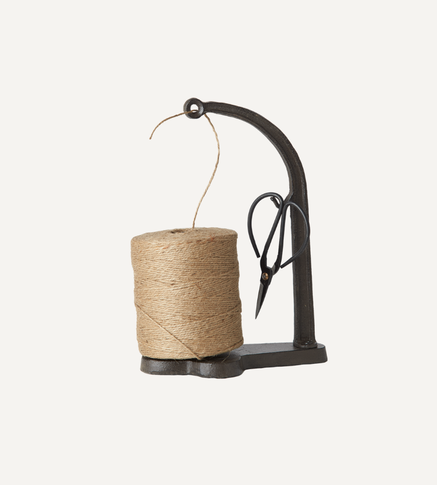 BIND Trådhållare med sax, Svart/natur