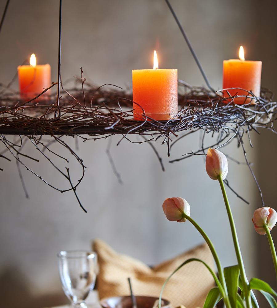 COTE NORD Blockljus, Ocra Ø10xH10 cm