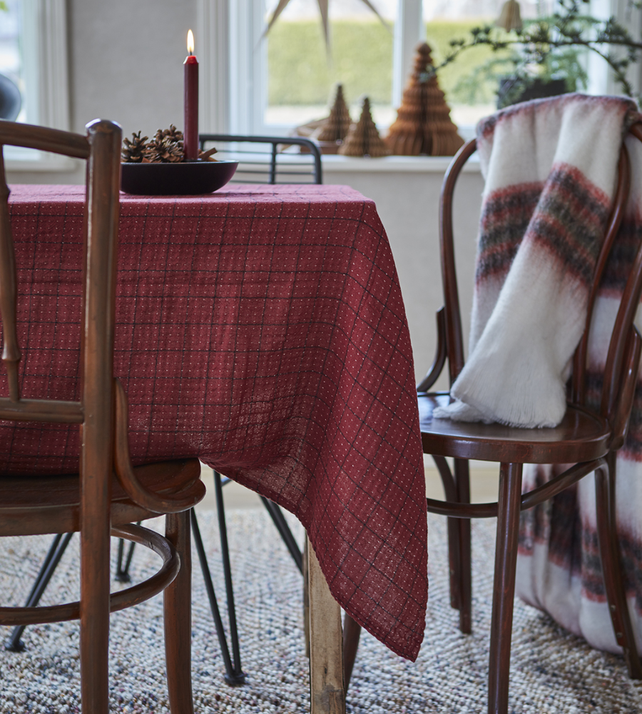 ELSA Bordsduk Bordeaux/svart 250x150