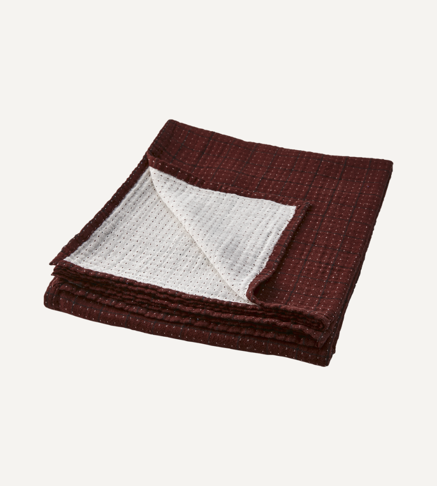 ELSA Bordsduk, Bordeaux/svart 350x150