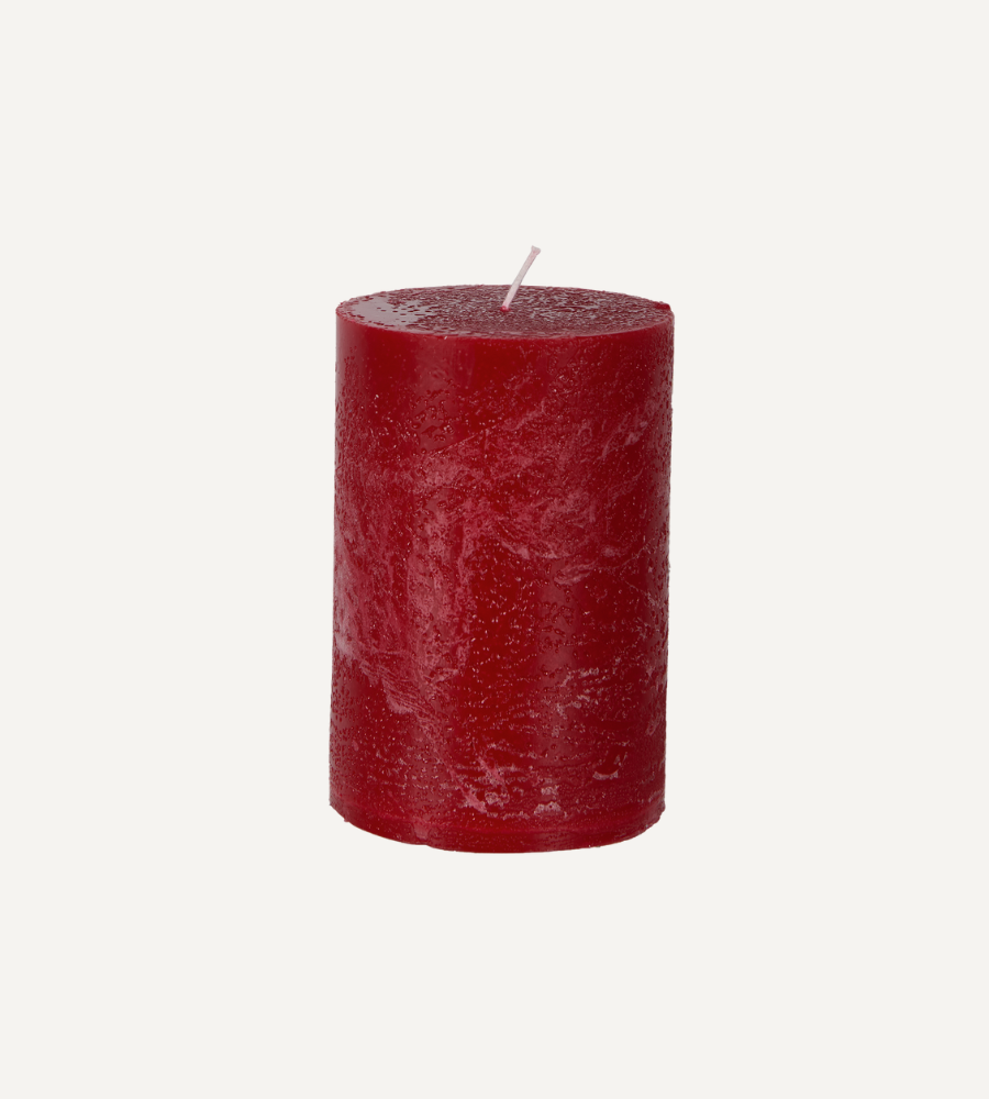 COTE NORD Blockljus, Röd Ø10xH15 cm