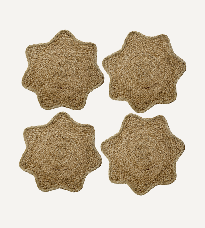 STAR Tallriksunderlägg, Natur 4-PACK