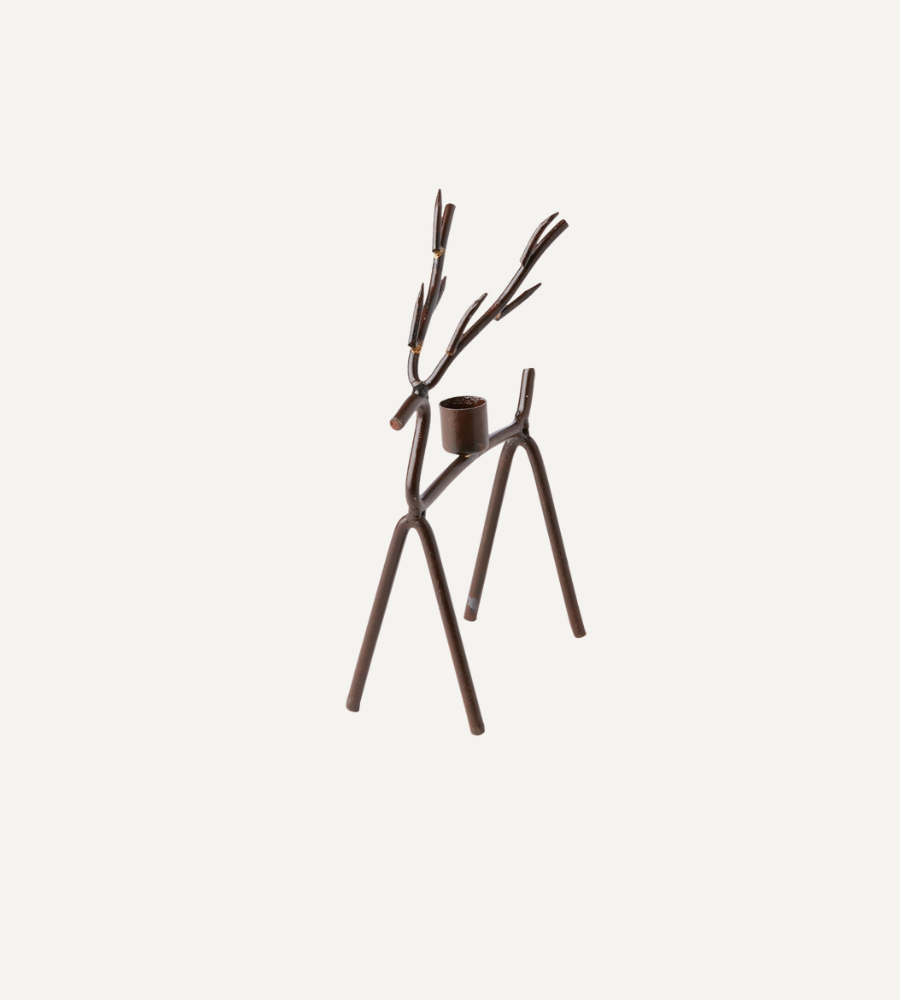 OH DEER Ljusstake S, Rost/mässingsfärgad