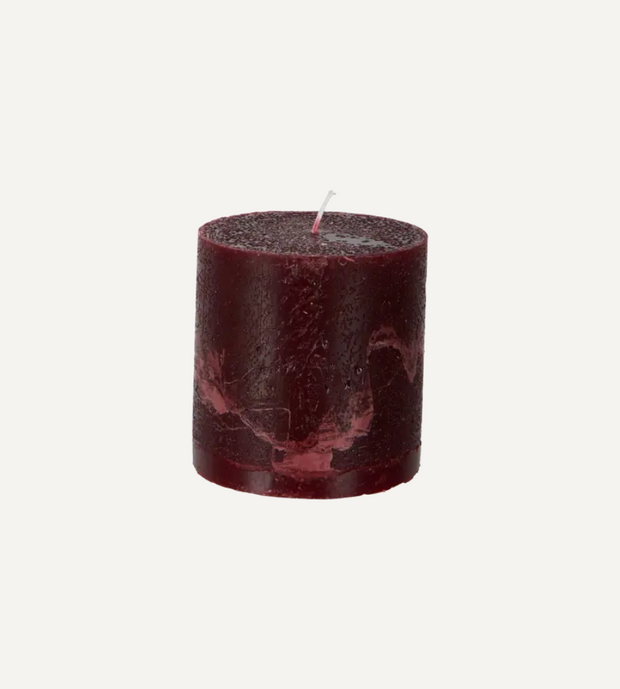 COTE NORD Blockljus, Bordeaux Ø10xH10