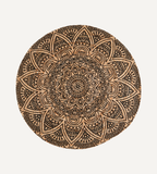 JUNI Matta M, Svart/natur Ø120 cm