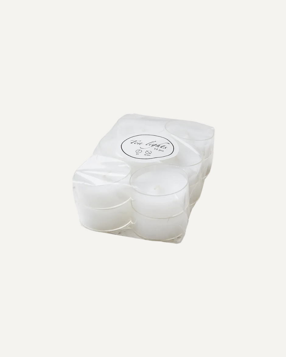 TEA LIGHTS Värmeljus, 12-pack, Vit