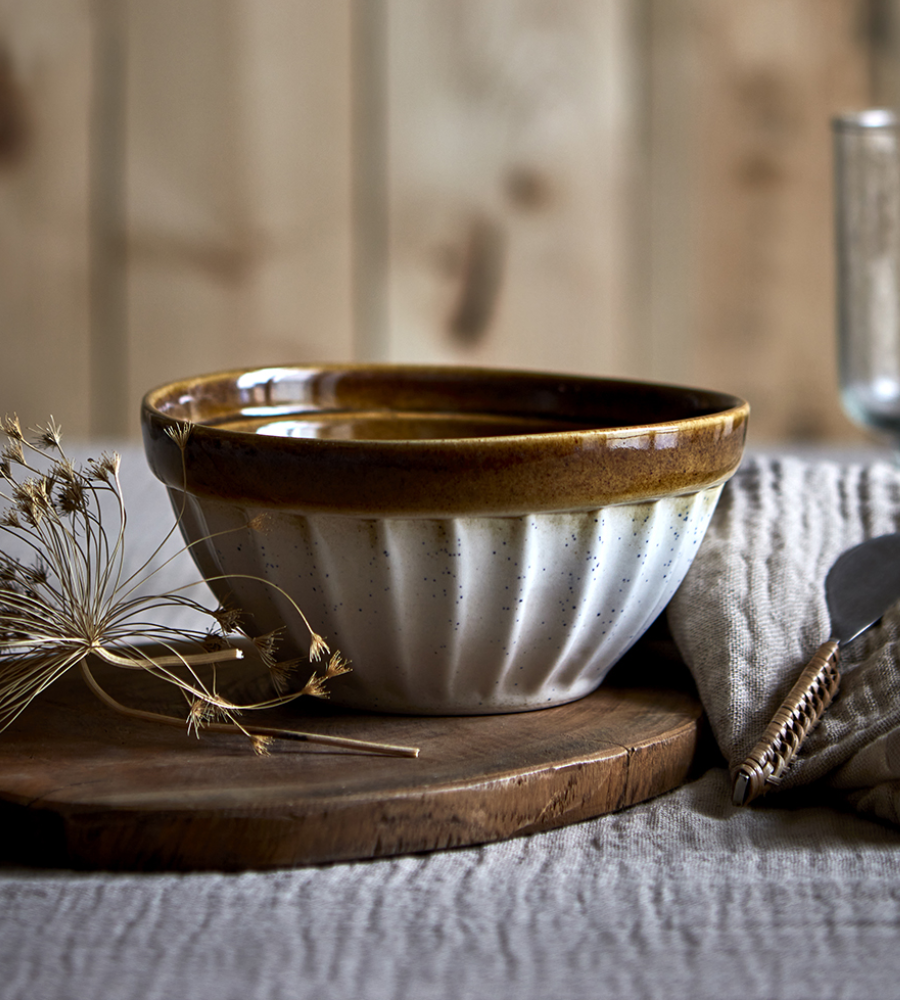 COSTA Skål L, Elfenben/senapsgul