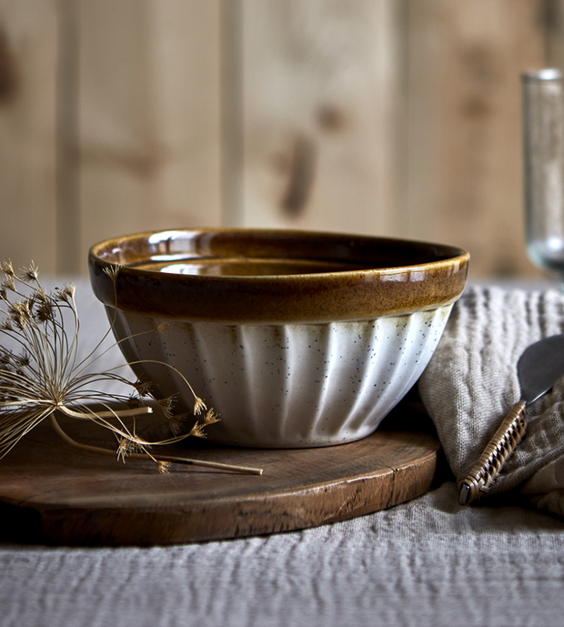 COSTA Skål L, Elfenben/senapsgul