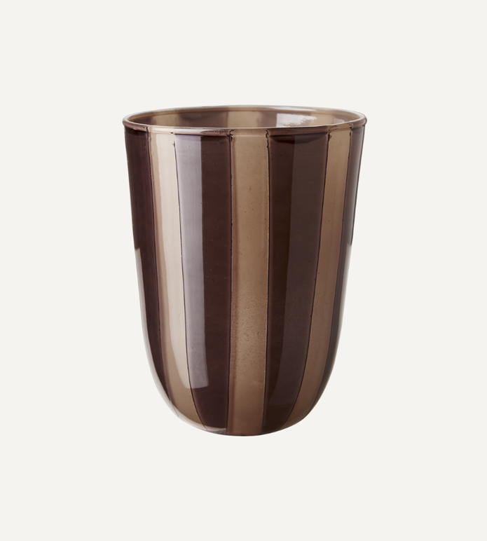 CIRCUS Värmeljushållare M, Bordeaux/beige