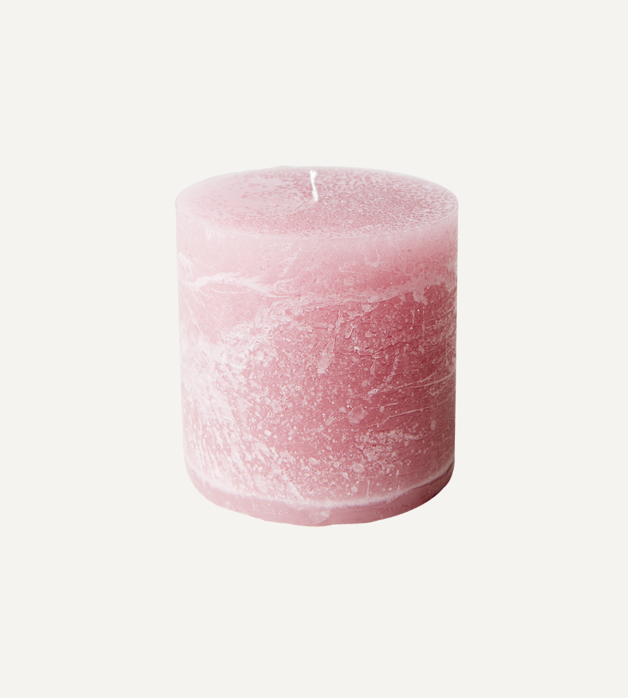 COTE NORD Blockljus, Old rose 10x10 cm