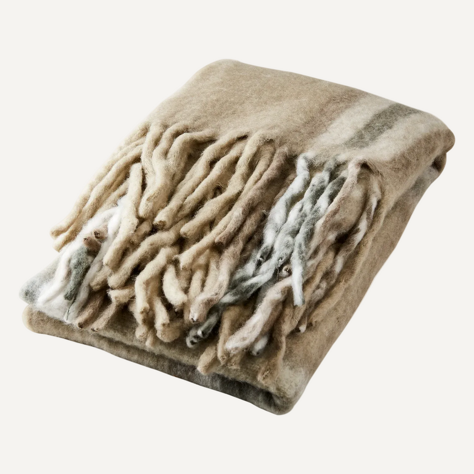FRASSE Filt, Beige/grå/grön